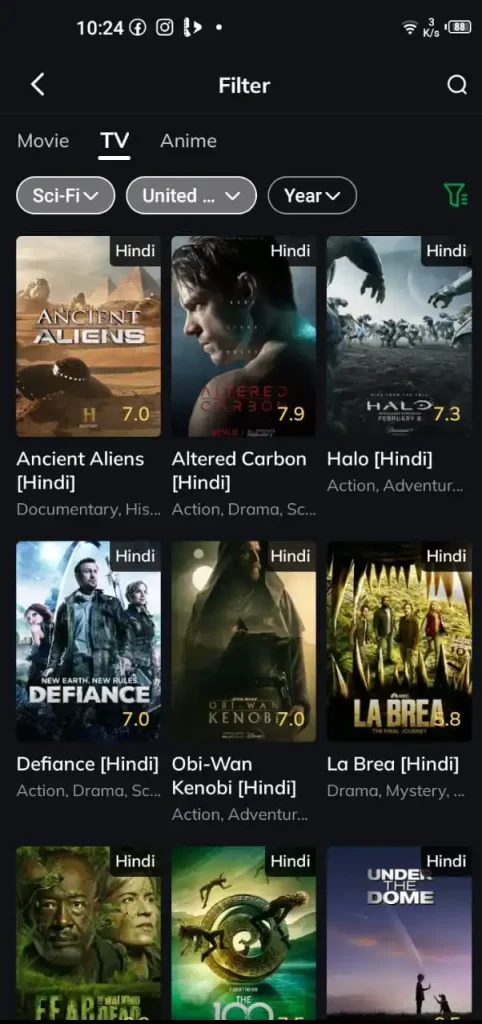 screenshot of movesbox