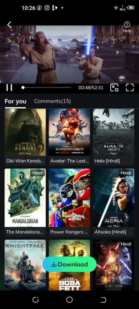 screenshot of moviebox